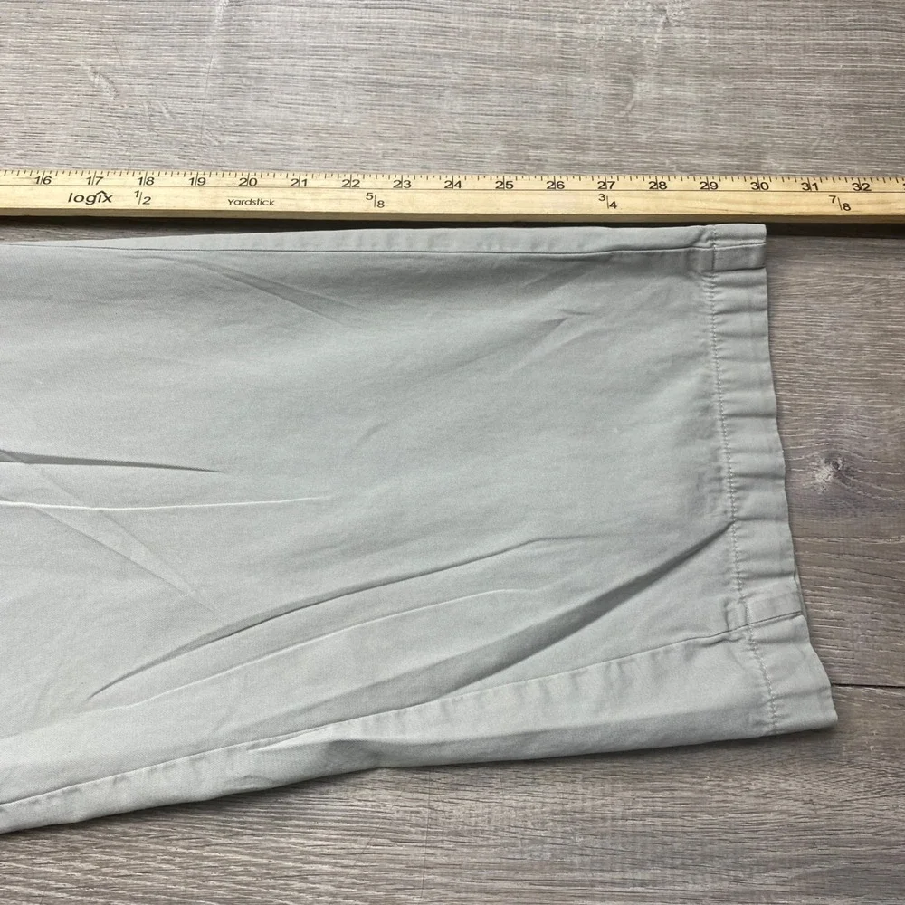 Banana Republic Mens 33R Wide Leg Cargo Pants Cotton Khaki Gray Zipper Y2K Baggy